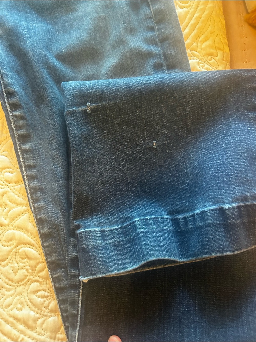7 For All Mankind Dark Blue Wide Leg Jeans Tailorless - Picture 3 of 8